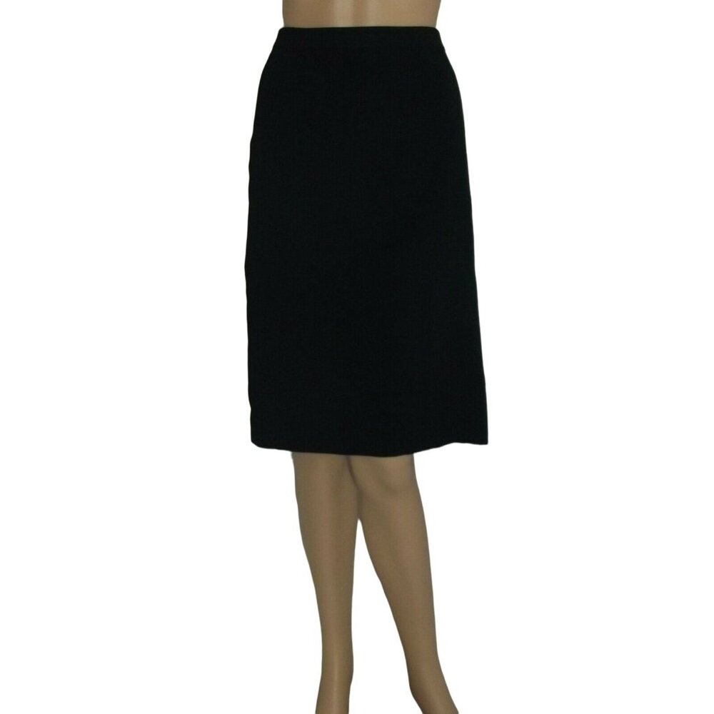 Andrea Viccaro Skirt Womens Size XL Black Slinky Straight Knee Length solid knit